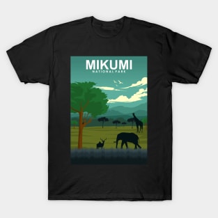 Mikumi National Park Tanzania Travel Poster T-Shirt